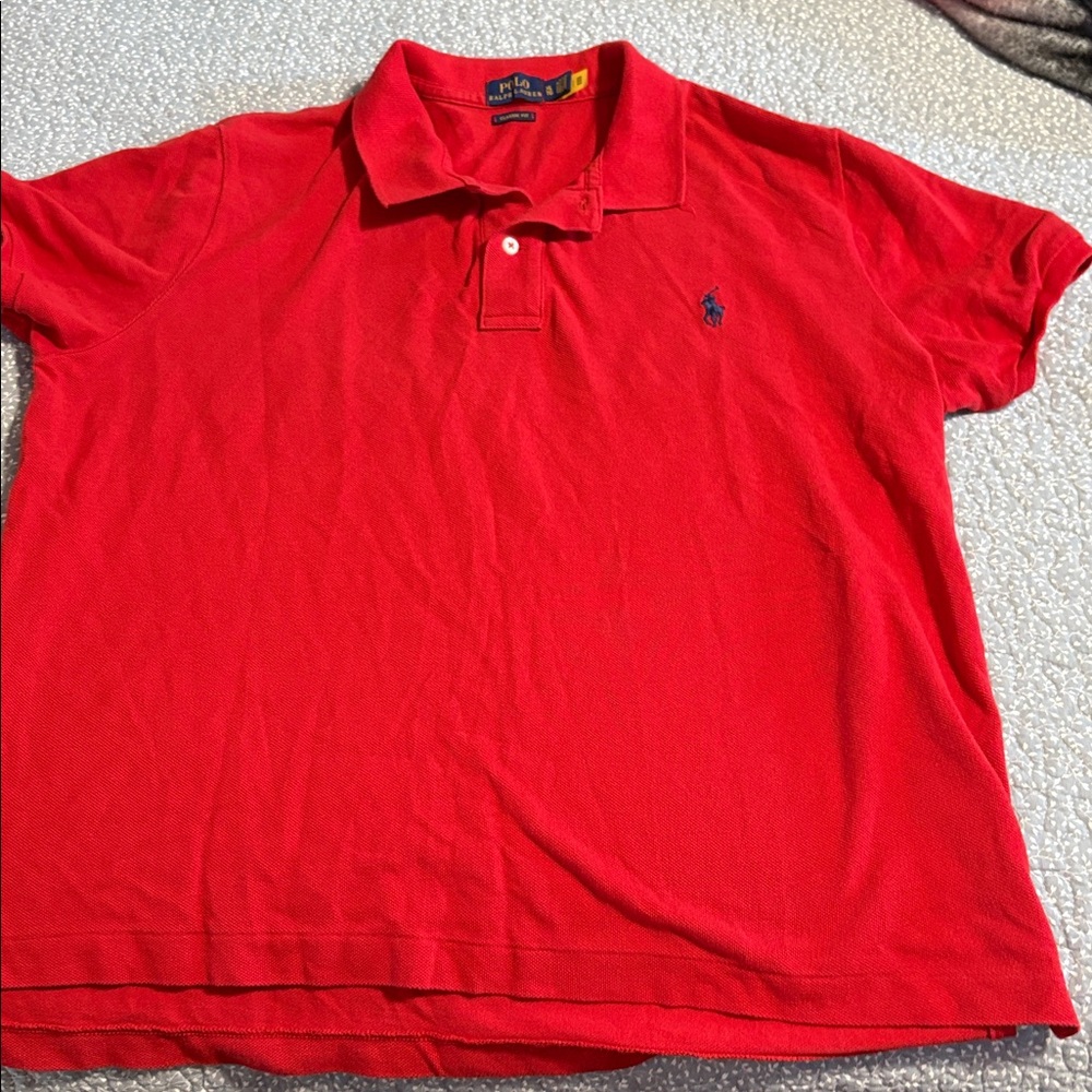 Ralph Lauren Red Classic Fit Polo Shirt